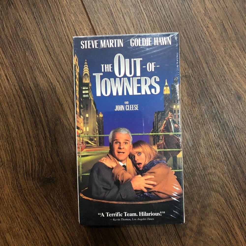 The Out-of-Towners VHS Tape 1999 Steve Martin SEALED BLOCK BUSTER Sticker Movie